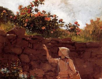 Winslow Homer : Girl in a Garden